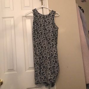 GAP White Dress with Blue and Black Flowers